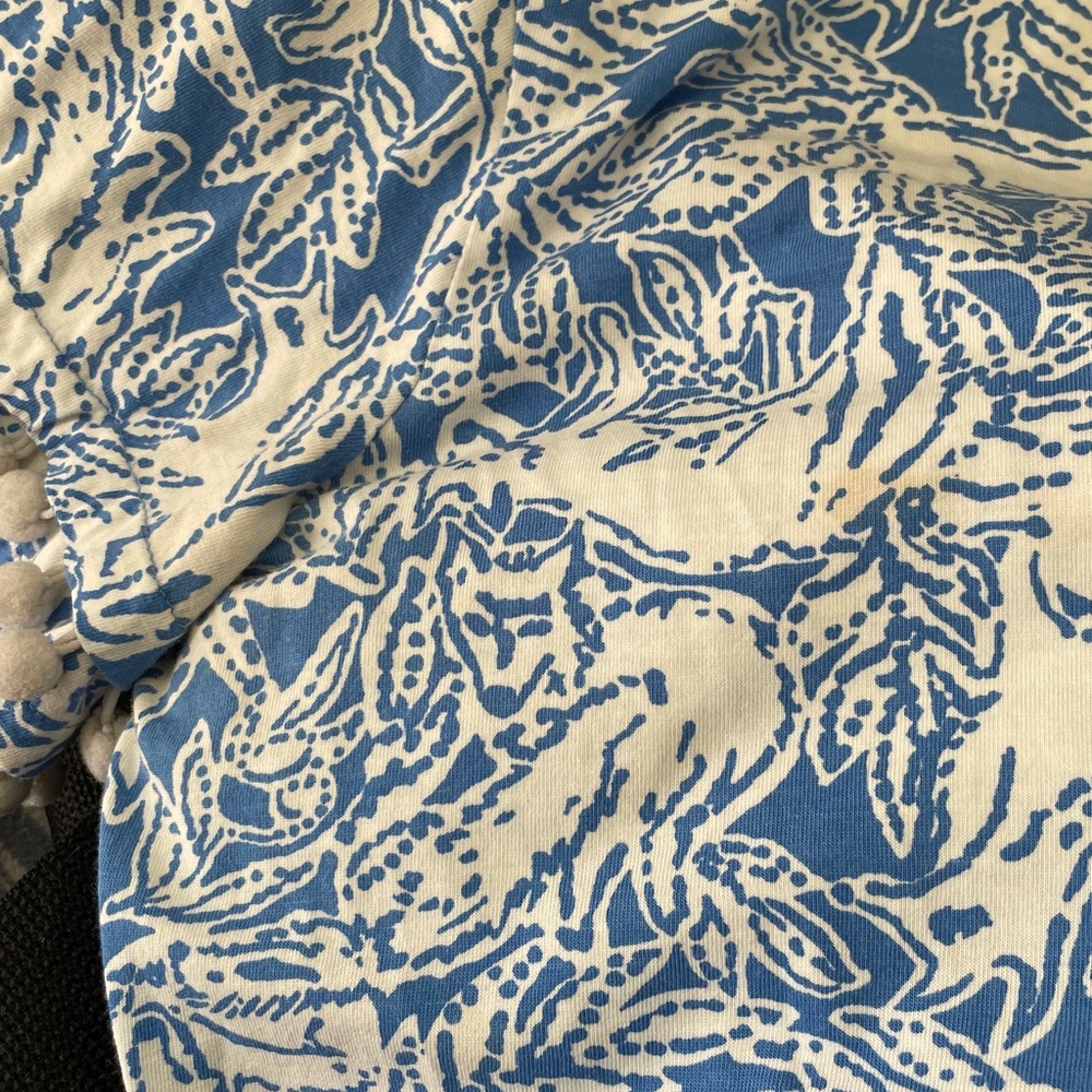 Lilly Pulitzer Lissie Short Sleeve Midi Dress Fox Print Coastal Blue Fancy Feet - Picture 6 of 6